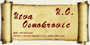 Utva Osmokrović vizit kartica